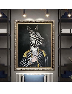 Pintura Lord Zebra técnica óleo Lune Art Gallery