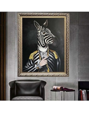 Pintura Lord Zebra técnica óleo Lune Art Gallery