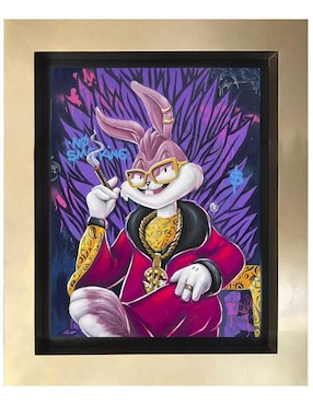 Pintura Milly Bunny técnica mixta Lune Art Gallery