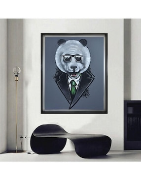 Pintura Mr. Panda técnica mixta Lune Art Gallery MilleniArt