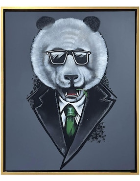 Pintura Mr. Panda técnica mixta Lune Art Gallery Milleniart