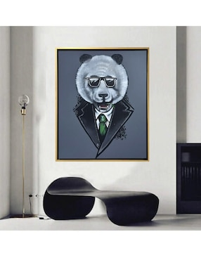 Pintura Mr. Panda técnica mixta Lune Art Gallery Milleniart