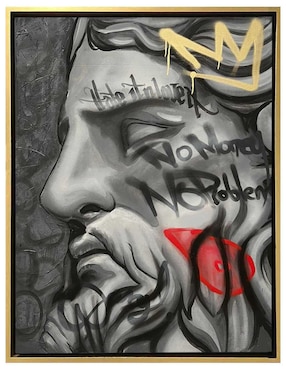 Pintura No Money No Problem técnica mixta Lune Art Gallery David