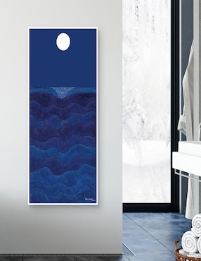 Pintura Paisaje de Luna Llena técnica mixta Cuadros Jr