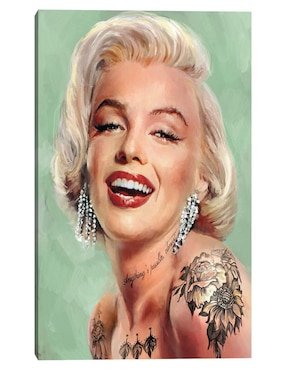 Pintura Marilyn Tatuada técnica mixta Cuadros Jr