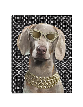 Pintura Doggie Diva II técnica mixta Cuadros Jr