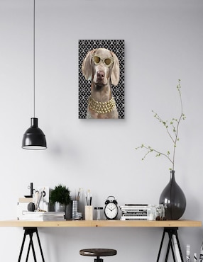 Pintura Doggie Diva II técnica mixta Cuadros Jr