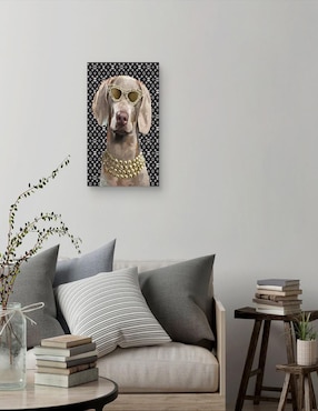 Pintura Doggie Diva II técnica mixta Cuadros Jr