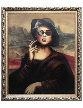 Pintura Mona Lisa técnica mixta Lune Art Gallery Surrealismo