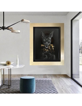 Pintura Bad Dog técnica mixta Lune Art Gallery Animal Art