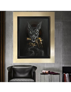 Pintura Bad Dog técnica mixta Lune Art Gallery Animal Art