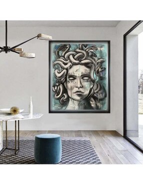 Pintura Medusa técnica mixta Lune Art Gallery Mitología