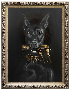 Pintura Bad Dog técnica mixta Lune Art Gallery AnimalArt