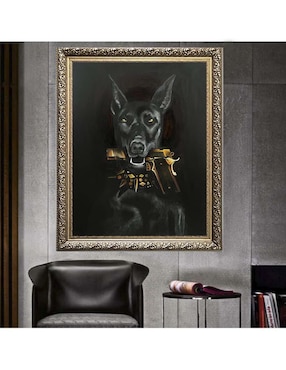 Pintura Bad Dog técnica mixta Lune Art Gallery AnimalArt
