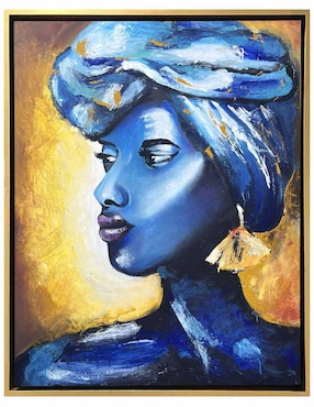 Pintura African Woman técnica mixta Lune Art Gallery Africana