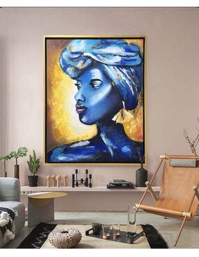 Pintura African Woman técnica mixta Lune Art Gallery Africana