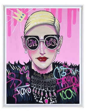 Pintura Girl Boss técnica mixta Lune Art Gallery MilleniArt