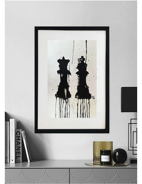 Pintura El Rey y La Reina técnica acrílico Lune Art Gallery Ajedrez