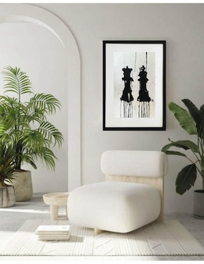 Pintura El Rey y La Reina técnica acrílico Lune Art Gallery Ajedrez