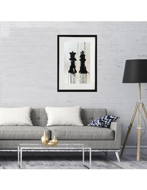 Pintura El Rey y La Reina técnica acrílico Lune Art Gallery Ajedrez