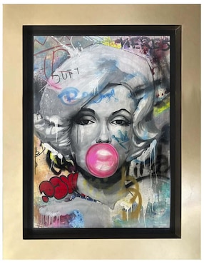 Pintura Marilyn Monroe técnica mixta Lune Art Gallery