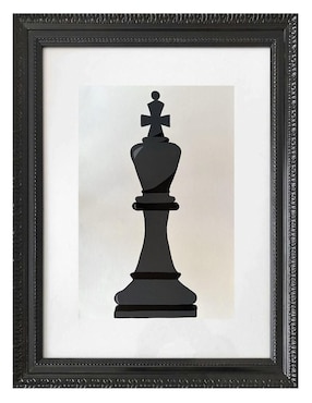 Pintura King técnica acrílico Lune Art Gallery Ajedrez