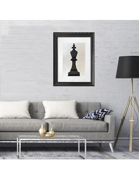 Pintura King técnica acrílico Lune Art Gallery Ajedrez
