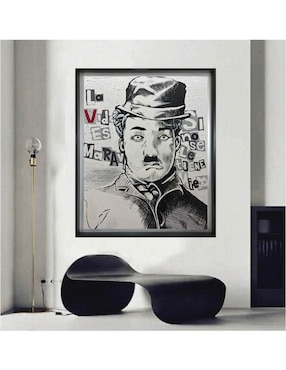 Pintura Charles Chaplin técnica acrílico Lune Art Gallery MilleniArt