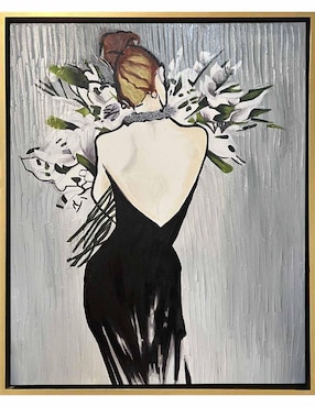 Pintura FEMME 4.0 técnica mixta Lune Art Gallery Flores