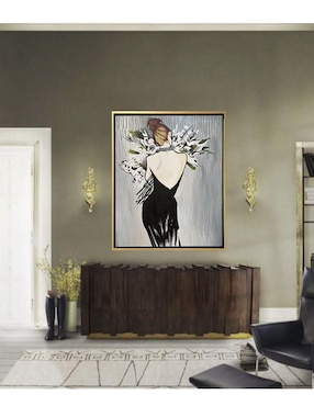 Pintura FEMME 4.0 técnica mixta Lune Art Gallery Flores