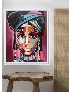 Pintura Aberash técnica mixta Lune Art Gallery Africanas