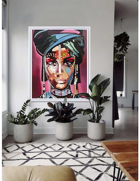 Pintura Aberash técnica mixta Lune Art Gallery Africanas
