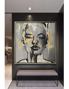 Pintura Mujer de oro 2.0 técnica mixta Lune Art Gallery