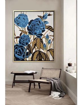 Pintura Blue Moon técnica acrílico Lune Art Gallery