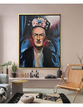 Pintura Frida Kahlo técnica mixta Lune Art Gallery