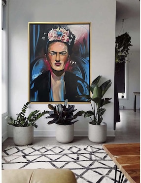 Pintura Frida Kahlo técnica mixta Lune Art Gallery