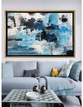 Pintura Azul técnica mixta Lune Art Gallery Abstractos