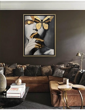 Pintura Golden Butterfly técnica mixta Lune Art Gallery Rostros
