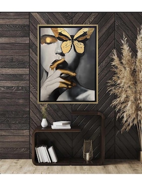 Pintura Golden Butterfly técnica mixta Lune Art Gallery Rostros