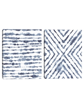 Pintura Shibori en Azul técnica mixta Cuadros Jr