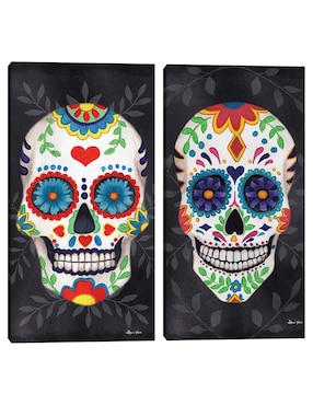 Pintura Calavera de Azucar técnica mixta Cuadros Jr