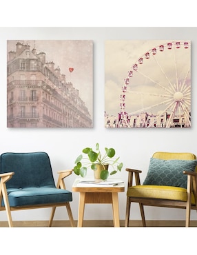 Pintura Corazón París técnica mixta Cuadros Jr