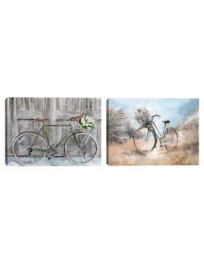 Pintura Bicicleta de Granja técnica mixta Cuadros Jr