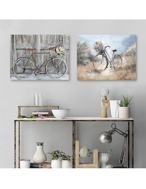 Pintura Bicicleta de Granja técnica mixta Cuadros Jr
