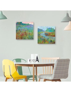 Pintura Verdes de primavera técnica mixta Cuadros Jr