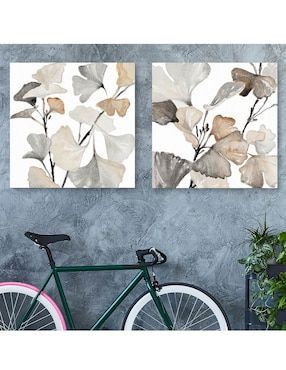Pintura Tallos neutros de Ginko I técnica mixta Cuadros Jr Tallos neutros de Ginko