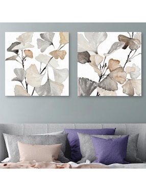 Pintura Tallos neutros de Ginko I técnica mixta Cuadros Jr Tallos neutros de Ginko