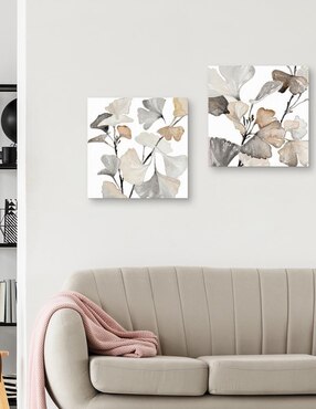 Pintura Tallos neutros de Ginko I técnica mixta Cuadros Jr