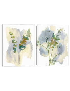 Pintura Duo de flores silvestres técnica mixta Cuadros Jr