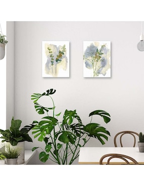 Pintura Duo de flores silvestres técnica mixta Cuadros Jr